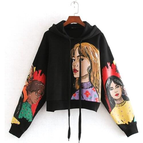 Moleton Feminino Inverno Real Cotton Full Pullovers Moletom Moletom Feminino Womens Hoodie 2020 New Pattern Hooded Pullover