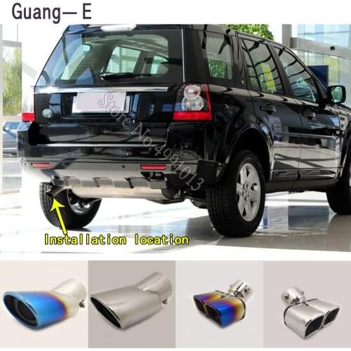 Car stickers muffler exterior end pipe dedicate exhaust tip tail outlet ornament 1pcs For Land Rover FREELANDER 2 2010-2015