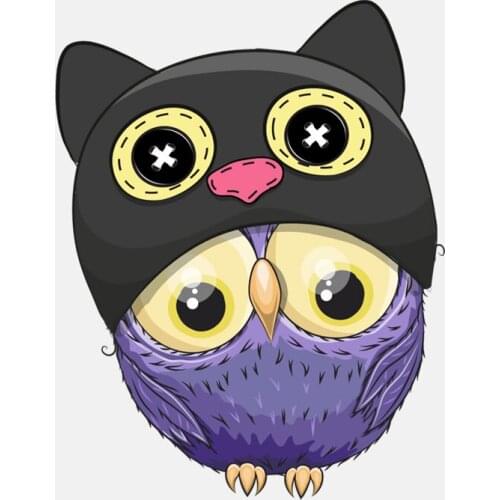 Personality Owl with Cat Hat Car Stickers Accessories Motorcycle Cover Scratches Waterproof PVC 15cm *11cm