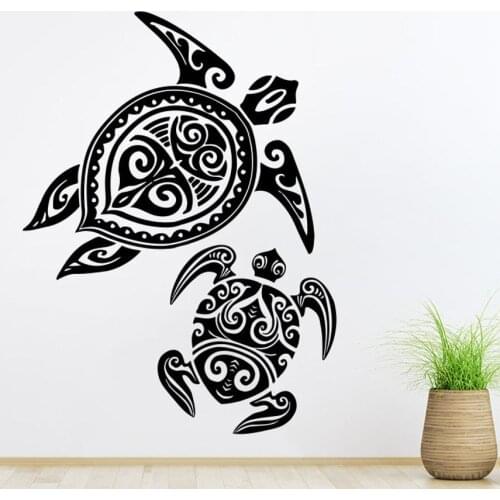 Sea Turtle Wall Decal Ocean Sea Animals Wall Stickers for Bathroom Kids Bedroom Decor Vinyl Sticker Family Art Wall Decor C339