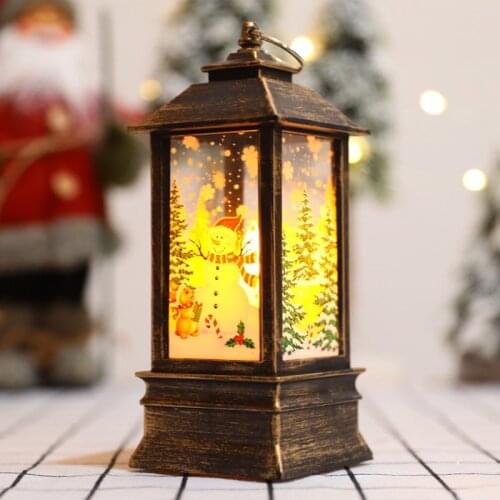 New 2021 Christmas Decoration LED Candle Lantern Home Christmas Party Decor Desktop Santa Claus Snowman LED Light Kids Gift