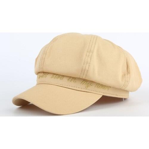 New Octagonal Cap Women Beret Autumn Thin Knitted Hat British Retro Korean Type All-Matching Sun-Proof Peaked Cap D6003