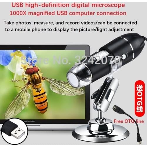 Clearance USB HD Digital Zoom 1000 times Electron Microscope Skin Hair Follicle Inspection Mobile Phone Industrial Repair