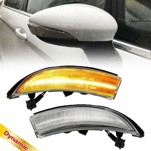 Clear Lens Dynamic Led Side Mirror Turn Signal Light for 08-17 Ford Fiesta B-Max