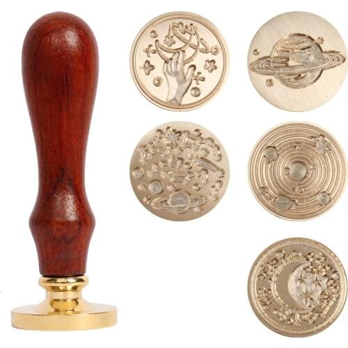 Retro Wooden Stamp Antique Metal Sealing Wax Stamps Wood Handle Wedding Invitations Decor Wax Seal Stamp Craft Wax Seal Stamp