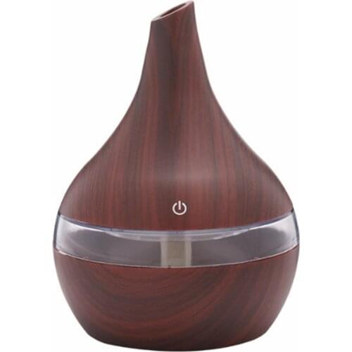 Family Portable Compact Wood Grain Design USB Luminous Lamp Air Humidifier