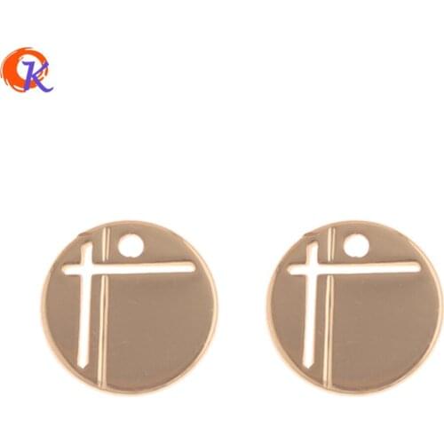 Cordial Design 100Pcs 10*10MM Earrings Accessories/Hand Made/Charms/Genuine Gold Plating/Round Shape/Jewelry Findings Component