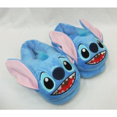 Disney Stitch Smile Clothing & Accessories Plush Stuff Anime Indoor slippers Cartoon Shoes Winter Warm Unisex
