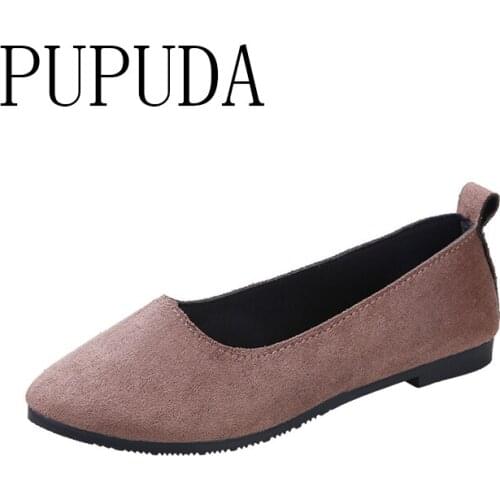 PUPUDA Women Casual Shoes Lightweight Slip On Loafers Women New Flat Shoes Female 2020 Women Shoes