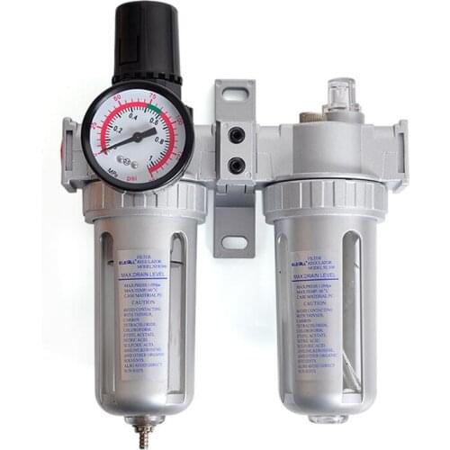 Air Pressure Filter Compressor Pneumatic Regulator Lubricant Radiator Moisture Drain Valve Water Trap SFC300 3/8 Inch