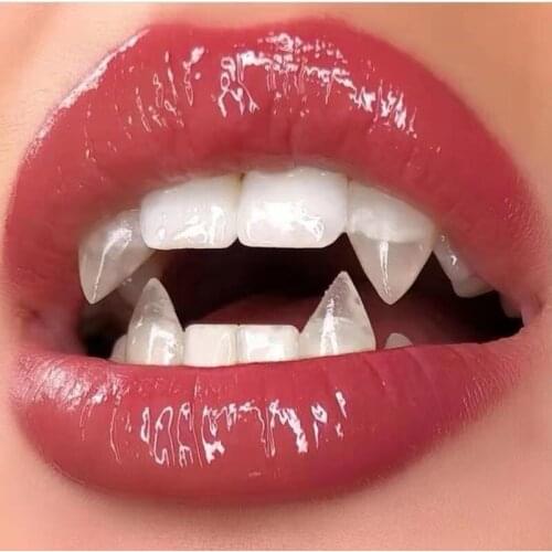 4 size Vampire Teeth Fangs Dentures Props Halloween Costume Props Party Holiday DIY Decorations Horror Adult For Kids New