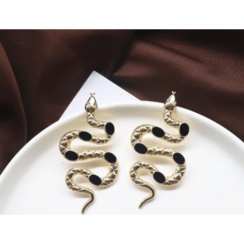 10 pair / lot fashion jewelry accessories new design metal aesthetic snake earrings