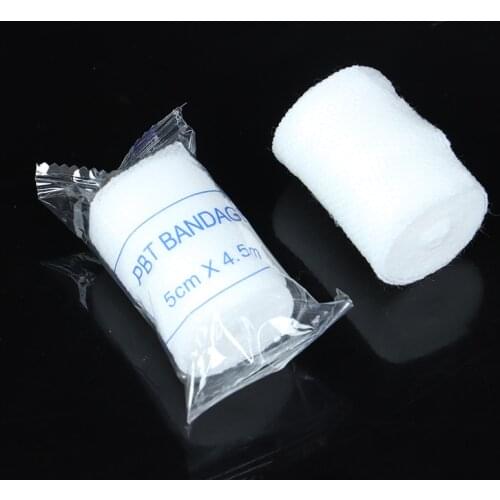 10 Rolls/lot 5cmx4.5m PBT Elastic Bandage First Aid Kit Gauze Roll Dressing