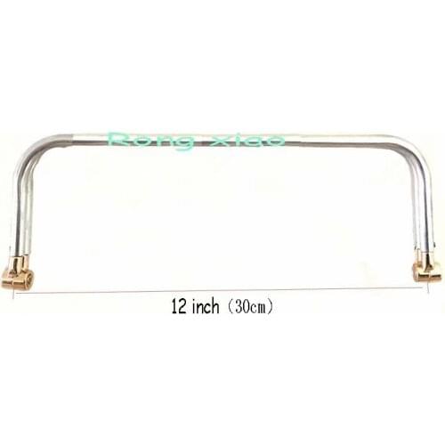 12 inch metal frame aluminum tubular internal hinge Bag frame purse frame Gold