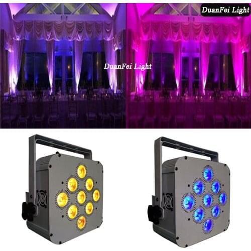 30pcs LED Battery Par Lights 9x15w 5in1 dmx wireless par led rgbwa led wash uplight