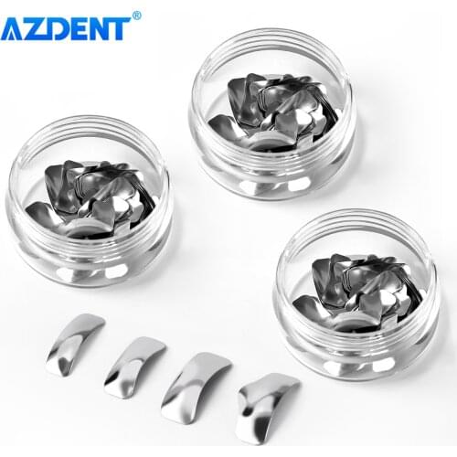 50PCS/Box Dental Metal Matrices Sectional Contoured Matrix Refill Forming Sheet Resin Clamping Seperating Ring Dentistry Tools