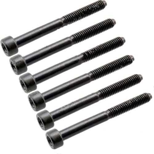 QHX 6 Pcs Tremolo Bridge Saddle Lock String Hexagon Screw Clamp String Hex Screw Bolt For Electric Guitar accessories parts