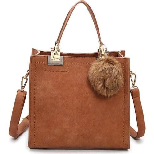 Free Shipping, 2020 New Woman Handbags, Fashion Messenger Bag, Retro Korean Women Bag, Trend Hairball Ornaments Flap