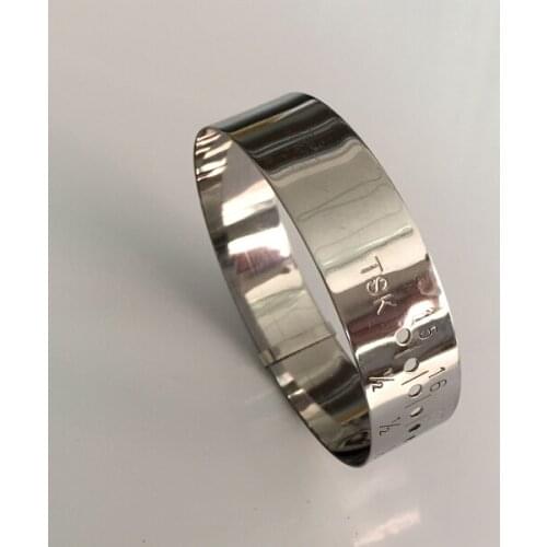 Free Shipping Stainless Steel Wrist Gauge Bracelet Gauge A measuring ruler that you can carry on your hand