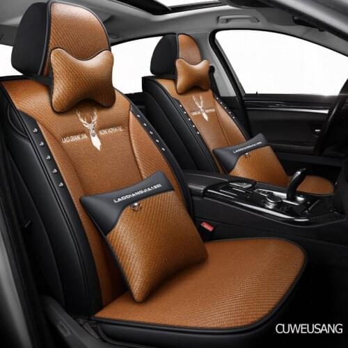 CUWEUSANG flax car seat covers for bmw e90 e46 520 525 320 x3 f25 x5 e70 f10 f20 x1 x6 x4 e36 x2 all model seat cover cars auto