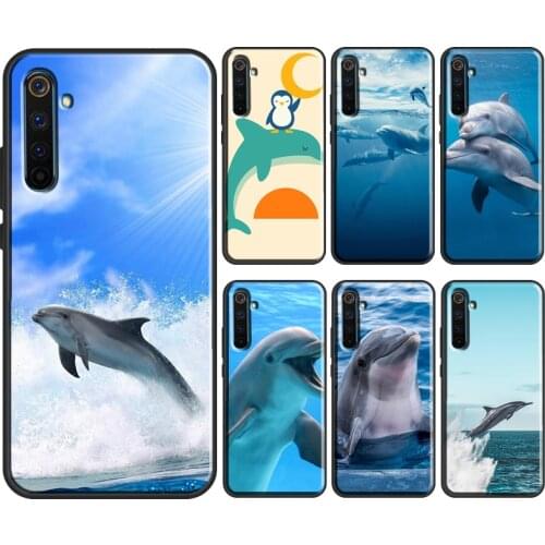 Sea animal cute dolphin For OnePlus 9 Pro 8 7T 8T Nord Case For OPPO Realme 8 Pro X2 6 7 Pro GT Neo C3 C21 Cover