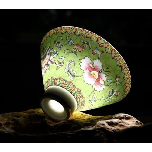 75/100 ml Color Enamel Teacup Ceramic Tea Cup Chinese Kung Fu Tea Set Master Cup Small Tea Bowl Crafts Teaware Drinkware Decor