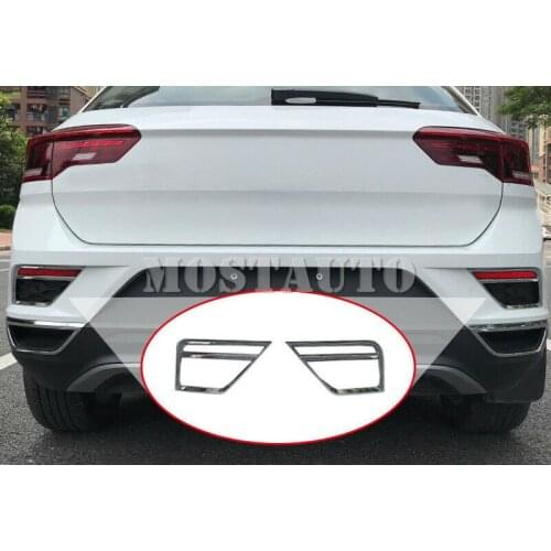 For Volkswagen VW T-Roc 2017-2018 ABS Rear Tail Fog Light Cover Trim 2pcs Car Accessories Interior Car Decor Car Trim