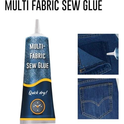 Multi-fabric Sewing Glue Liquid Instant Fabric Needle Thread Repair Glue Fast Drying White Seam Glue Adhesive Glue Liquid Tool
