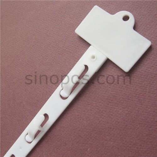 Moulded Double Duty Merchandising Strips With Header, plastic hanging clip strip display hook pop molded panel head mount hanger