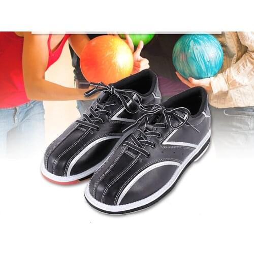 Men Bowling Shoes Low Top Ultra Light Breathable Comfortable Anti Slip Broken Leak Picking Suitable for Large Size Bowling Alley