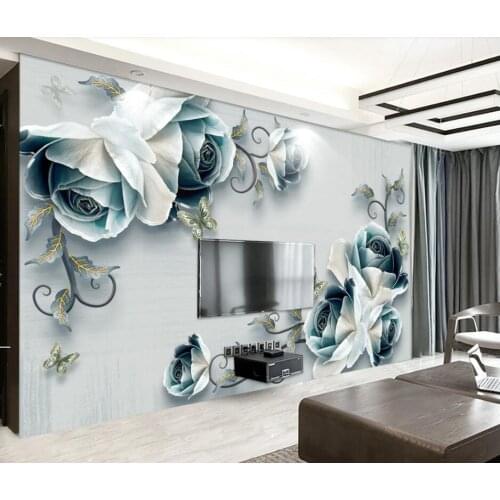 Bacal Modern color personality flower 3D wallpaper mural background wall papel de parede 3d wall paper huda beauty