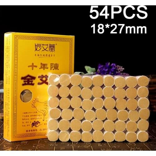 Natural Ten Years Old Moxa Roll Mox stick pure moxa 18x27mm 54pcs/box Moxibustion wholesale