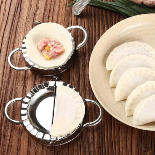Stainless Steel Dumpling Maker 3 Pcs Dumpling Mold Dough Press Cutter Wrapper Pie Crimper Pastry Tools Ravioli Mould Mold Dough