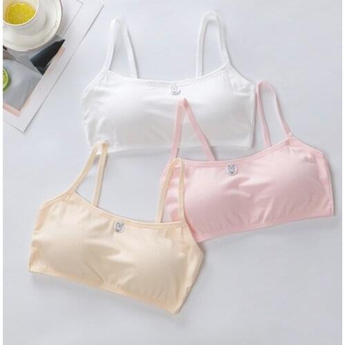 Developmental vest vest striped comfortable underwear high school students thin steel-free bra girls cotton student brang