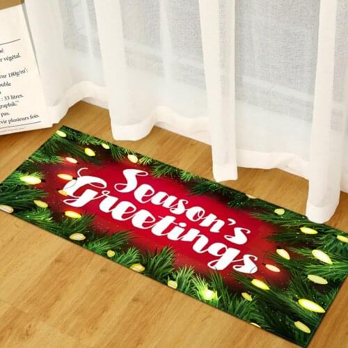 Christmas Kitchen Mat Entrance Doormats Xmas Home Decor Carpets for Living Room Bedroom Area Rugs Anti-slip Bathroom Floor Rug