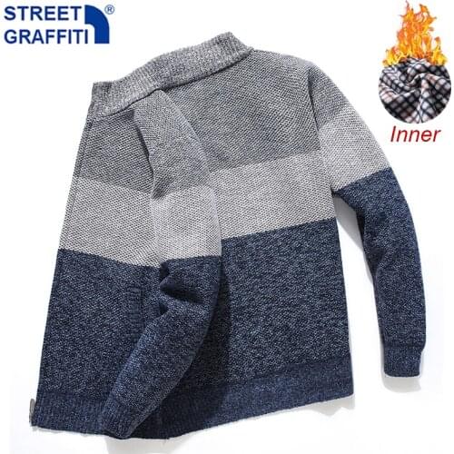 STREET GRAFFITI Men's Knitted Cardigans