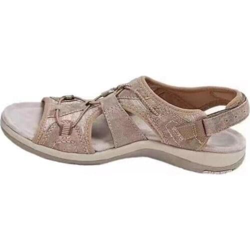 2021 Summer New Sandals Womens Beach Velcro Low-top Round Toe Low-heel Sandals Women Shoe Chaussure Femme Sapatos Femininos