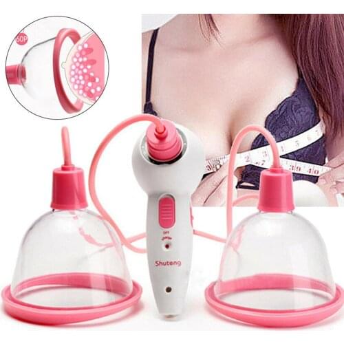 Female Breast Massager Electric Chest Massager Double Cup Enlargement Device Vacuum Pump Portable Nipple Enlargement Instrument