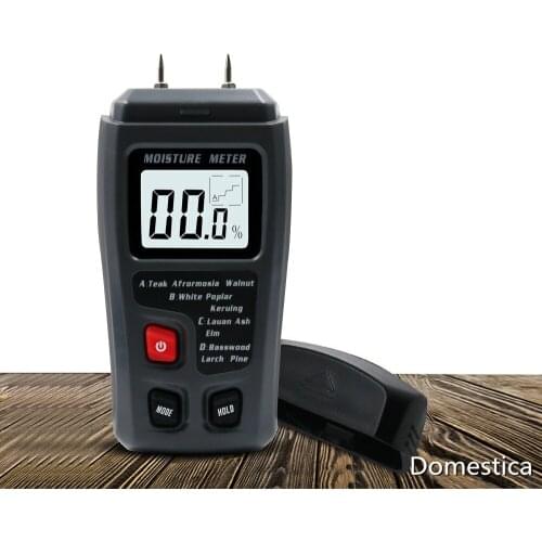 0-99.9% Wood Humidity Tester Timber Damp Detector With Large LCD Display Two Pins Digital Wood Moisture Meter Measurement