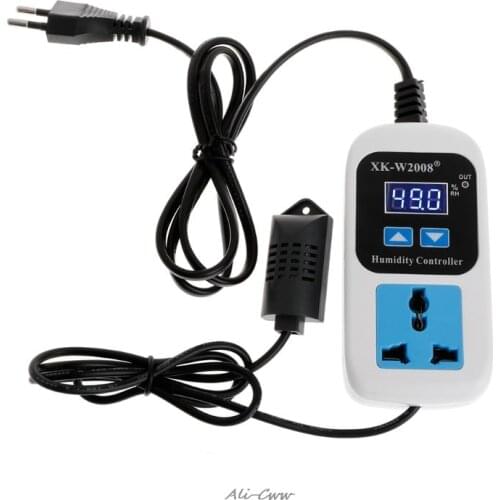 110-220V 00%~99%RH Digital Humidity Controller Humidity Moisture Control Switch Socket Outlet Inlet EU Plug Hygrometer Hygrostat