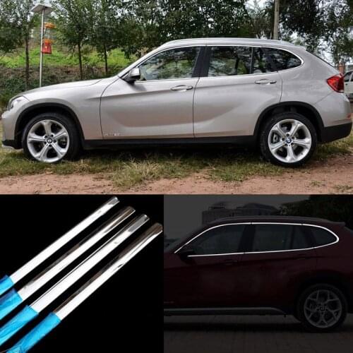 12pcs Stainless Steel Door Window Frame Sill Molding Trim For BMW X1