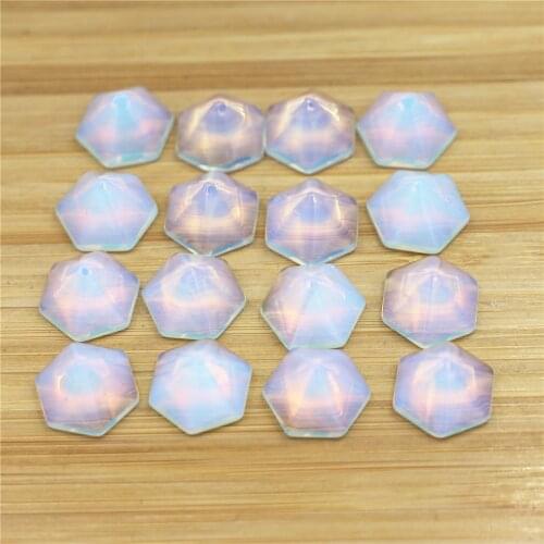 14x10 Mm Pyramid Turquoioses Opal No Hole Reiki Stone Natural Quartz Agates Crystal Cabochon Jewelry Accessories Cabochon Beads