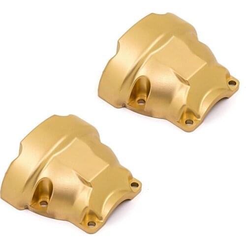 2Pcs Brass Front & Rear Axle Differential Diff Cover for Redcat GEN8 RC Crawler Car Upgrades Parts Accessories