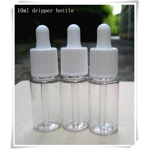 2016 new product 10ML plastic bottle with dropper and rubber 1000pcs/lot free shipping by DHL