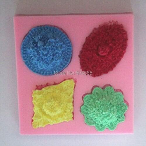 4 big flower fondant cake molds soap chocolate mould for the kitch FM017