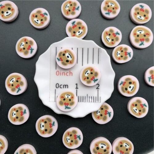 50g Cherry Bear Polymer Clay Sprinkle For Kids Diy ,Soft Clay For Craft Clay/Nail Art/Scrapbook Decoration DIY,Filler