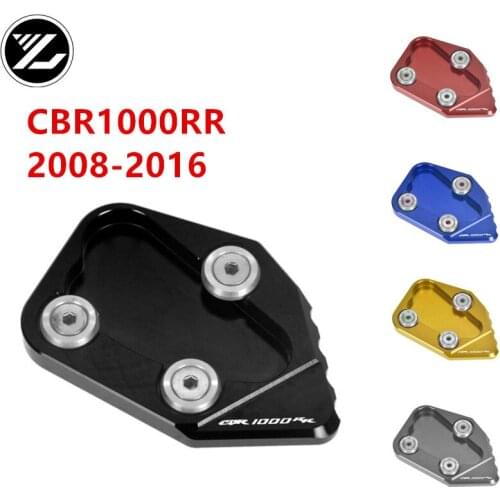 FOR HONDA CBR1000RR 2008-2016 2009 2010 2011 2012 2013 2014 2015 CNC Aluminum Motorcycle moto Side Stand Pad Plate Kickstand
