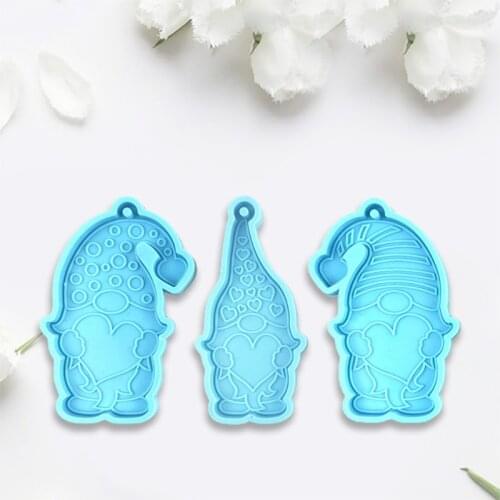 Keychain Epoxy Resin Mold Dwarfs Valentines Day Keyring Casting Silicone Mould A0KD