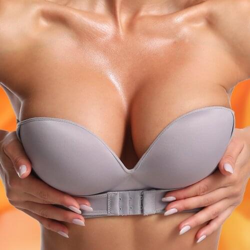 Push Up Bra Underwear BH Women Sexy Invisible Bra Female Bralette Strapless Bra Without Bones Straps Frame Underwire Brassiere