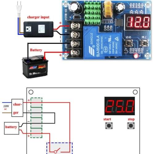 DC 6~60v 12V 24V 48V Lead-acid Li-ion battery charger control charging controller module protection switch